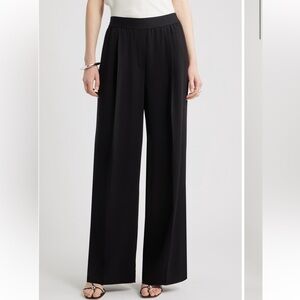 PHILOSOPHY Black Wide Leg Pleat Front Pull On Palazzo Pants S Small $75 EUC